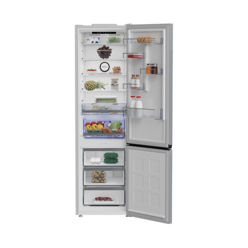 Frigorífico combi 203,5cm BEKO B5RCNE416HXB INOX, NO FROST, clasificación energética: C, H: 203,5cm, A: 59,5cm, F: 67,3cm, capacidad total: 415L.