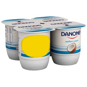 Imagen de DANONE Yogur con sabor a coco, elaborado con leche fresca de vaca 4 x 120 g.