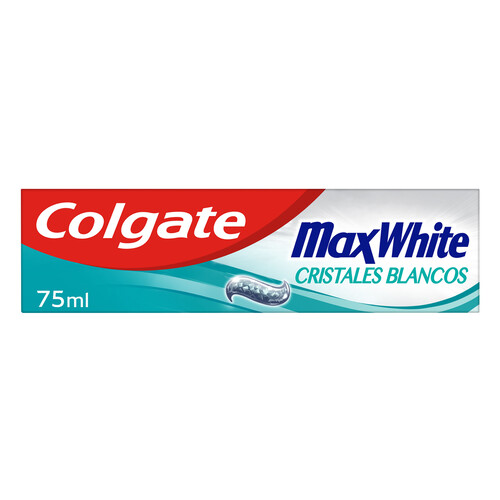 COLGATE Pasta de dientes blanqueante con cristales de menta COLGATE Max white 75 ml.