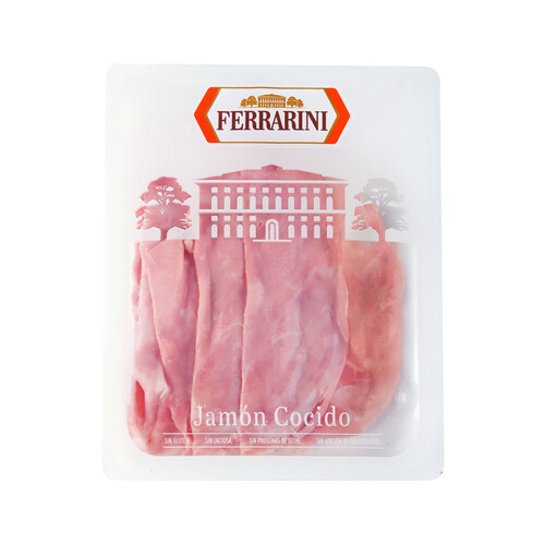 Jamón cocido de categoria extra, elaborado sin fosfatos FERRARINI 100 g.