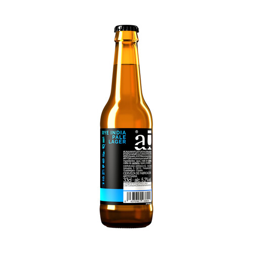 ARRIACA Cerveza rye india pale lager 33 cl.