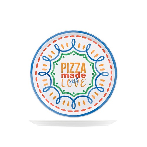 Plato de pizza 31 cm, porcelana hecho a mano, modelos surtidos, PENGO