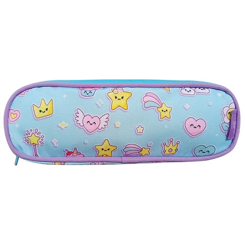 Estuche portatodo triple con cremalleras 10x22x7 cm Sweet Sparkle. MITOS