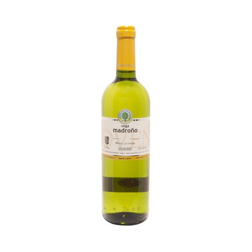 Vino blanco con denominación de origen Vinos de Madrid VEGA MADROÑO botella de 75 cl.