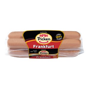 Imagen de PICKEN Salchichas tipo Frankfurt, elaboradas con solo carne de cerdo, sin fécula y sin gluten PICKEN 300 g.