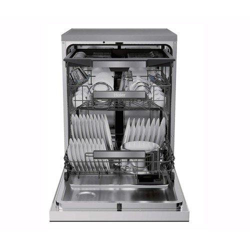 Lavavajillas HAIER XF 6C4F1X, Inox, 16 servicios, clasificación energética C, H: 85cm, A: 59,7cm, F: 59,8cm.
