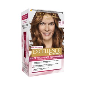 L´ORÉAL PARIS Excellence creme Tinte de pelo permanente tono 6.41 Avellana.
