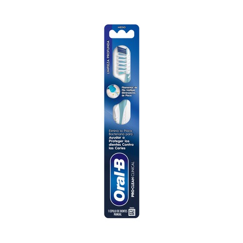 ORAL-B Pro clean clinical Cepillo de dientes con filamentos medios, anticaries y anti-placa.