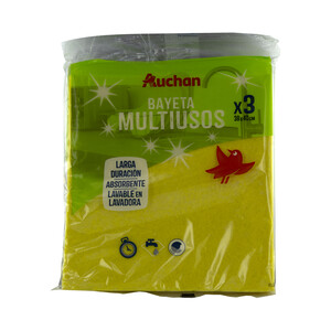 PRODUCTO ALCAMPO Bayetas absorbentes amarillas de 38 x 40 cm y larga duración 3 uds.