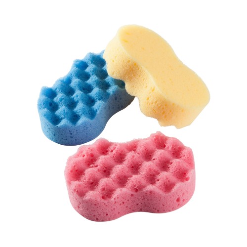 COSMIA Esponjas de baño suave para todo tipo de pieles 3 uds.