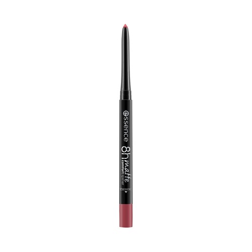ESSENCE 8H matte tono 19 Burgundy bestie, burdeos intenso Perfilador de labios impermeable, textura suave.