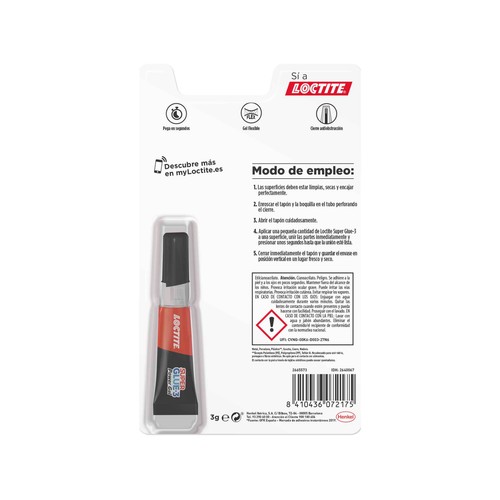 Pegamento instantáneo LOCTITE Super Glue 3 Power Gel, 3grs.