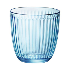 Imagen de Pack de 6 vasos de vidrio color azul, 0,29 litros, Line Acqua BORMIOLI.