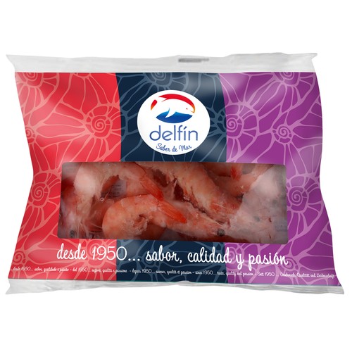 DELFÍN Langostinos cocidos y congelados 100 g.