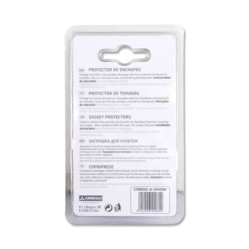Set de 10 protectores infantiles para enchufes ARREGUI.