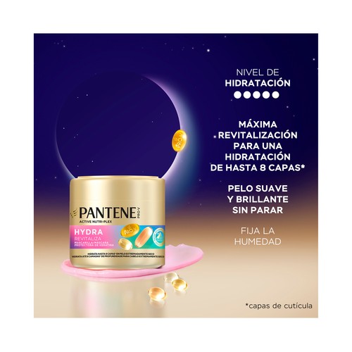 PANTENE Pro-v hydra revitaliza Mascarilla capilar protectora, para cabellos muy muy secos 300 ml.