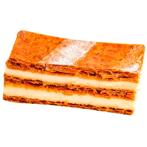 Milhoja de crema con cobertura 200 g.