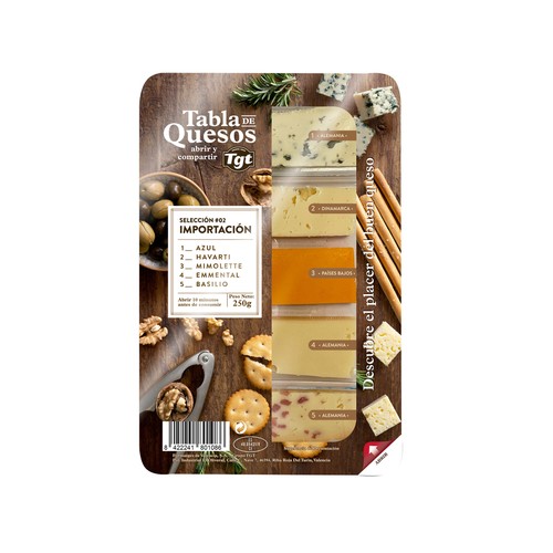 TGT Surtido de quesos de importación TGT 250 g.