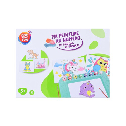Set para pintar por números, ONE TWO FUN ALCAMPO.