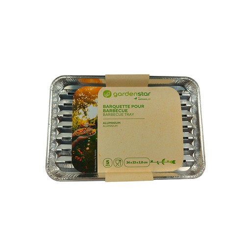 Set de 5 piezas de aluminio de 34x23x2.8 cm, GARDENSTAR