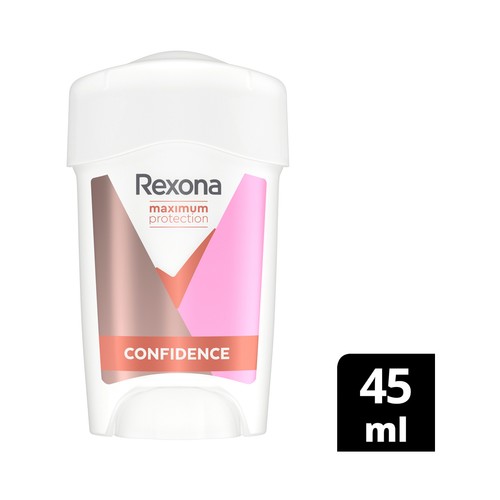 REXONA Desodorante en stick para mujer, con protección continua contra el olor REXONA Confidence 45 ml.