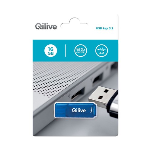 Memoria usb 16GB QILIVE, conexión 3.2.