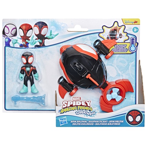 Spidey and his Amazing Friends, Figuras de Acción Water Webs y vehículos que cambian de Color, modelos surtidos +3 Años. HASBRO