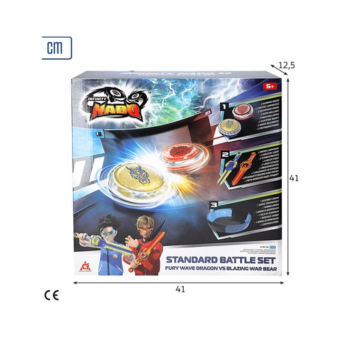 Play Set 2 Espadas lanza peonzas con estadio, Infinity +5 Años COLOR BABY
