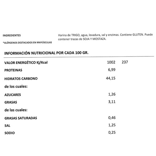 Panecillos 6 uds. 270 g.