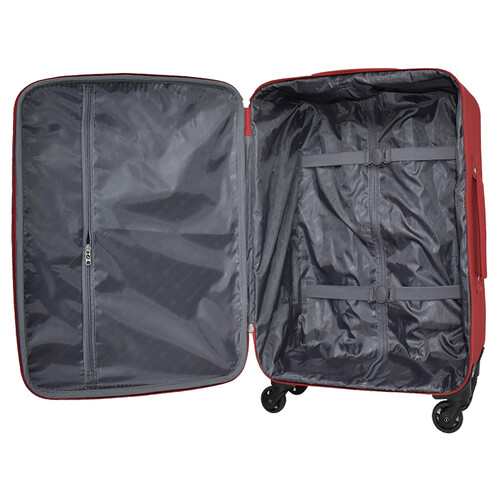 Maleta grande tipo trolley rígido de 71cm 4 ruedas, color rojo, AIRPORT.