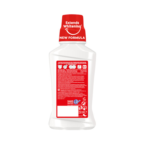 COLGATE Enjuague bucal de uso diario, sin alcohol y con acción blanqueante COLGATE Max white expert 250 ml.