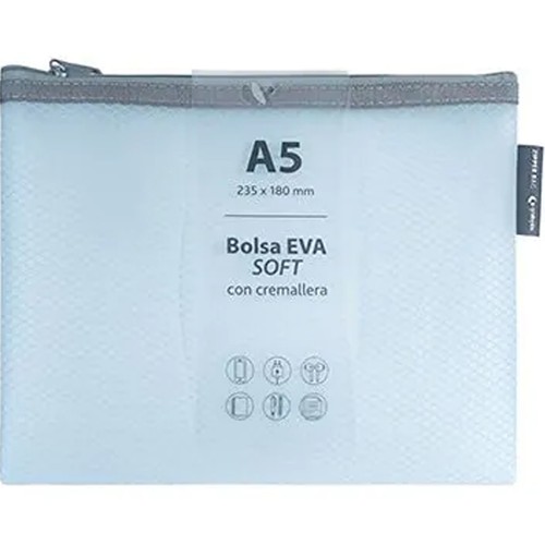 Bolsa zipper A5 en colores mate surtidos GRAFOPLAS.