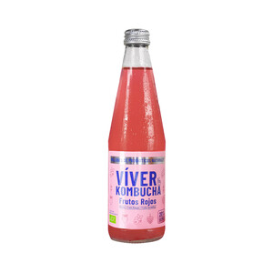 Imagen de VIVER Kombucha ecológica sabor a frutos rojos, con probióticos naturales 330 ml.