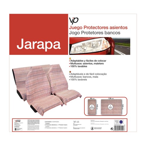 Juego de fundas para asientos de automóvil, tipo jarapa VIP.