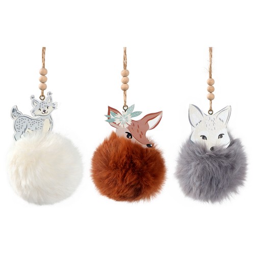 Colgante Pelo Animales decoración de Navidad CF modelos surtidos, ACTUEL