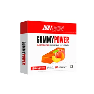 JUSTLOADING Barrita gummy de melocotón 3 x 30 g.
