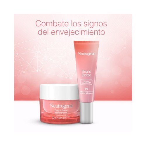 NEUTRÓGENA Bright boost Estuche con crema de día hidratante e iluminadora y sérum iluminador.