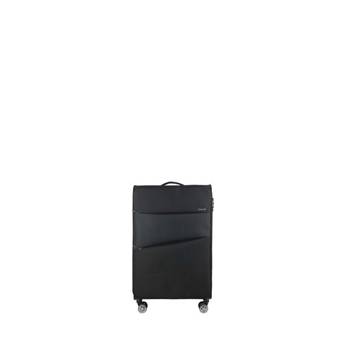 Maleta de cabina soft de 55 cm color negro y 8 ruedas, AIRPORT ALCAMPO.