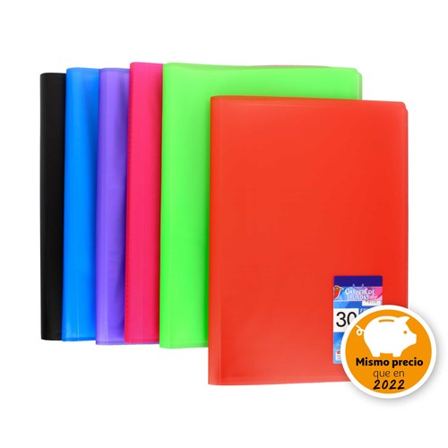 Carpeta 30 Fundas Maxiplas Trans Surtidos. ALCAMPO