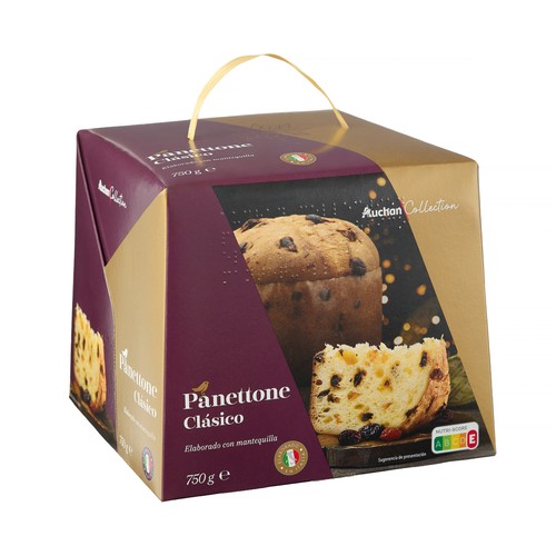 VENDOME Panettone clásico elaborado en Italia con mantequilla 750 g.