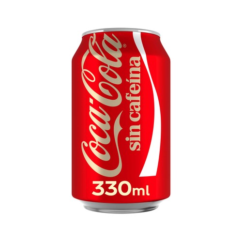 COCA COLA Refresco de cola sin cafeína lata 33 cl.