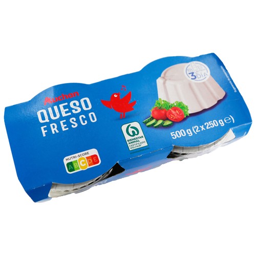 Queso fresco PRODUCTO ALCAMPO tarrina de 250 g. pack de 2 uds.