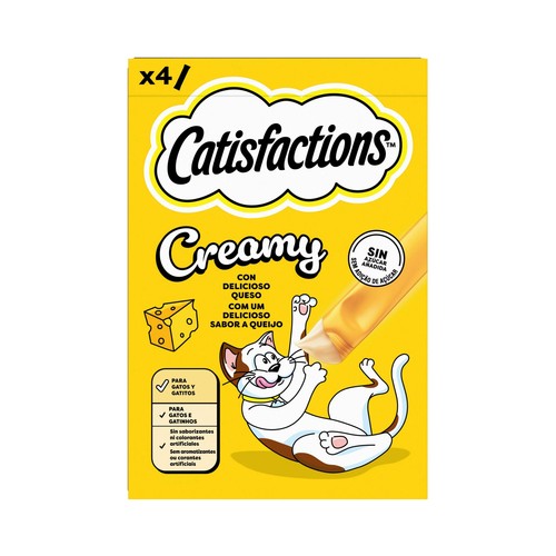 CATISFACTIONS Snack de gato queso 4und 40gr