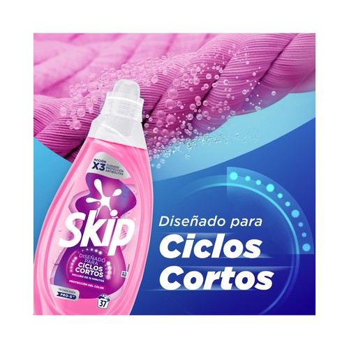 SKIP Detergente líquido ciclos cortos protección color 37 ds.