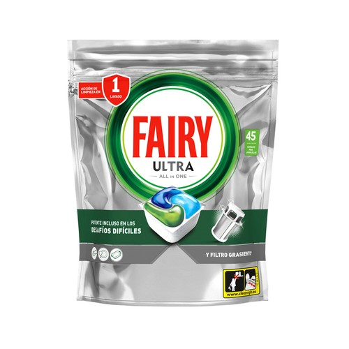 FAIRY ULTRA Detergente lavavajillas máquina 45 dosis 670g