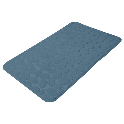 Alfombra de baño acolchada 50x80cm, color azul, ACTUEL.
