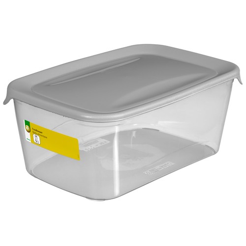 Recipiente hermético rectangular de plástico, 3 litros de capacidad, PRODUCTO ECONÓMICO ALCAMPO.
