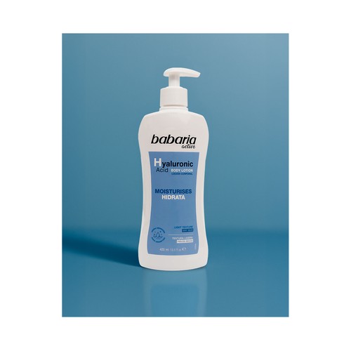 BABARIA Leche corporal (Body milk) con ácido Hialurónico para pieles secas 500 ml.