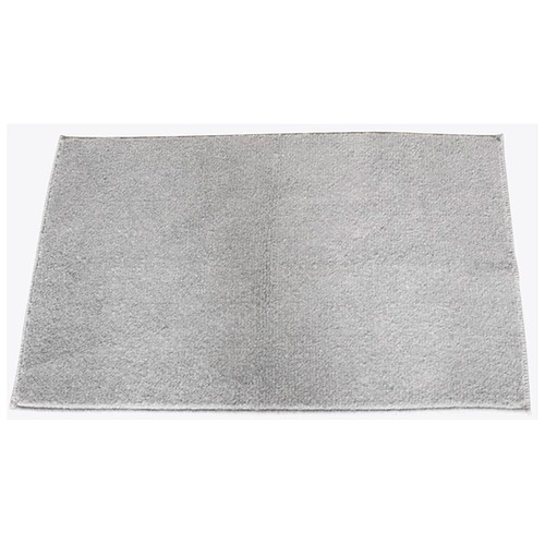 Alfombra de baño con reverso látex, color gris, 40x60cm, AUCHAN.