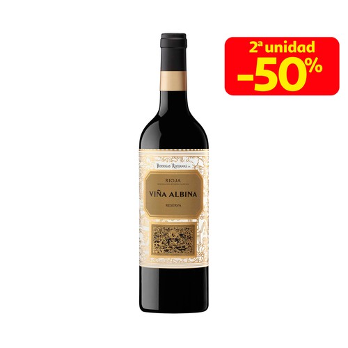 VIÑA ALBINA Vino tinto reserva con D.O. Ca. Rioja botella 75 cl.